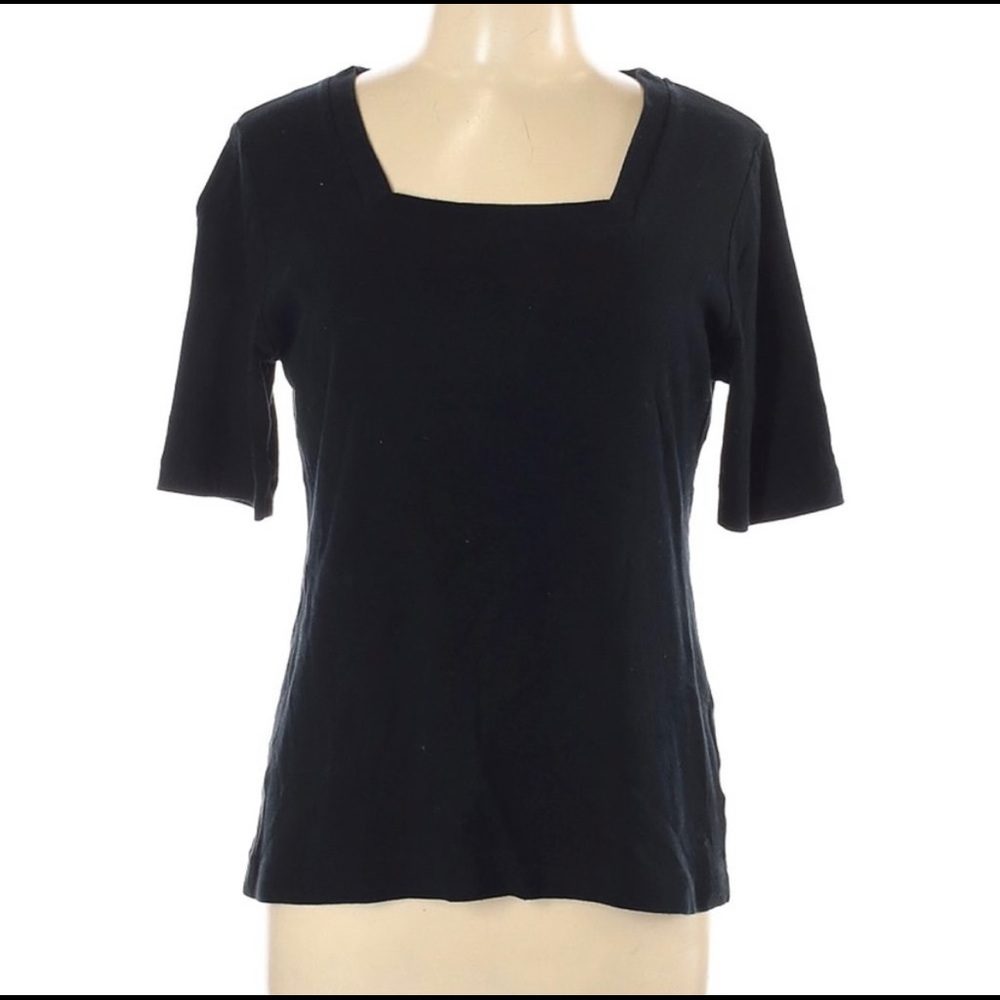 Croft & Barrow Petite Square Neck Shirt